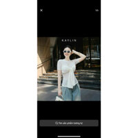 Áo thun ren nhũn nơ ngực