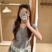 Áo thun ren viền khí quyển mới dành cho nữ