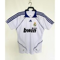 Áo thun retro sân nhà Real Madrid Cannavaro 07-08, áo thun bóng đá nam Raul Robben, áo thun Robinho hàng đầu 1:1 ODJL