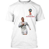 Áo thun Ronaldo cổ chữ O Mùa hè giản dị nam phong cách mới Quà tặng ngộ nghĩnh