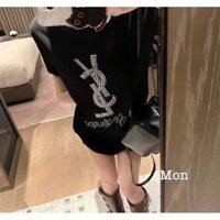 ÁO THUN RỘNG ĐÍNH ĐÁ Y.S.L