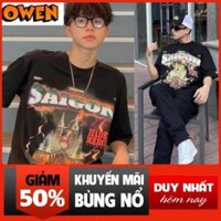 Áo Thun SAIGON Unisex Nam Nữ ( Owen.hanoi.style ) Áo Phông Cổ Tròn Chất Cotton 100% Form Rộng * * New