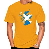 Áo thun Scotland Flag Country Outline Pride Scotland Glasgow Edinburgh Highlands