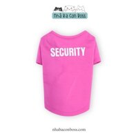 Áo Thun “Security” Cho Chó Hàng Xuất Khẩu Cao Cấp