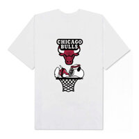 Áo thun Snoopy Chicago Bulls form unisex 100% cotton 2 chiều dày dặn in kĩ thuật số
