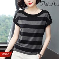 Áo Thun Sọc Đơn Giản Cotton Thiều Hoa M540