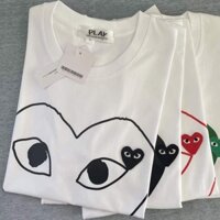 Áo thun Spot PL ngôi sao cùng thêu tình yêu nam nữ cotton nguyên chất màu trắng cặp đôi áo thun ngắn tay tình yêu