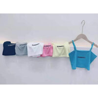 Áo thun tăm 2 dây cho bé gái