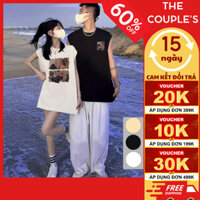Áo Thun TANKTOP Nam Nữ Form Rộng THE COUPLES  Áo BA LỖ Cặp Đôi Với Người Yêu TCL16 TRANH HOẠ SĨ