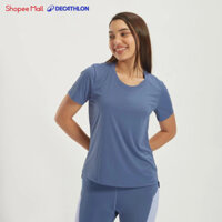 Áo thun tập gym nữ Essential 120 xanh đậm DECATHLON Domyos 8806779