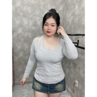 ÁO THUN TAY DÀI 2 LỚP AT246 BIG SIZE 55-90 KG