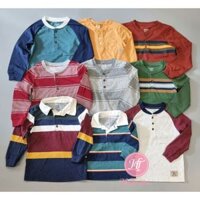 Áo thun tay dài C4RTER cho bé trai, áo thun sọc cho bé, áo có cổ, áo polo sọc, áo thun xuất khẩu bé trai