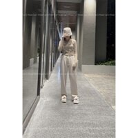 Áo Thun Tay Dài Cổ V , Rút Eo