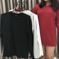 Áo Thun Tay Dài Dấu Quần Hot Trend - Xám,S