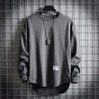 áo thun tay dài - form rộng - Chất Cotton Mềm Mát SP4 - Đen,XXL 75-85kg