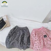 Áo Thun Tay Dài Họa Tiết Da Báo Đáng Yêu Cho Bé