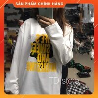 Áo Thun Tay Dài Màu Trắng In Life Is Sweet Khuyến Mãi Sốc