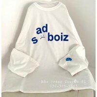 Áo Thun Tay Dài Nam Nữ SAD BOIZ Màu Đen Unisex Áo Phông Thời Trang Đường Phố - TRẮNG - L