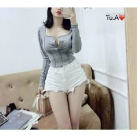 ÁO THUN TAY DÀI NÚT BẤM HÀNG NHẬP Ꮯɦấȶ Ꮮɨệʊ: thun gân. Có 4 màu. Size dưới 54kg vừa. Đơn giản mà đẹp