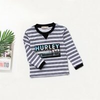 Áo thun tay dài sọc in xe hơi