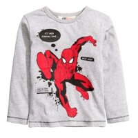 Áo thun tay dài Spiderman HM cho bé trai 1-8T AT177