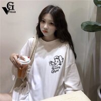 Áo thun tay dài VEGAR from rộng áo sweater Unisex - DL138