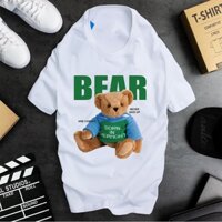 Áo thun tay lỡ Bear Born In Vermont form rộng đẹp oversize chất vải cotton