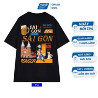 Áo Thun Tay Lỡ Cafe SÀI GÒN CHÓP OUTFIT Form Rộng Áo Phông Nam Nữ