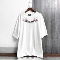 Áo thun tay lỡ Form rộng Angel Devil cotton nam nữ unisex, áo phông nam nữ A26
