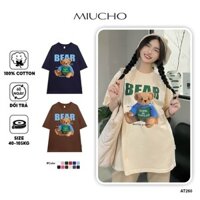 Áo thun tay lỡ form rộng đẹp oversize chất vải cotton AT260 Miucho in graphicS-5XL