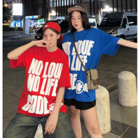 Áo thun tay lỡ form rộng nữ nam unisex vải thun cotton local brand CODE VN in nổi NO LOVE full tag mac TOP.STORE