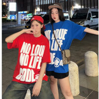 Áo thun tay lỡ form rộng nữ nam unisex vải thun cotton local brand CODE VN in nổi NO LOVE full tag mac TOP.STORE