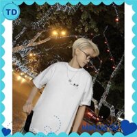 Áo thun tay lỡ form rộng thêu hình con hạc - Unisex nam nữ đều mặc được