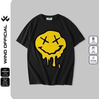 Áo thun tay lỡ form rộng WIND phông unisex Mặt Quỷ 65% cotton nam nữ oversize