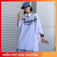 Áo thun tay lỡ form rộng Oversize, áo phông Unisex, Vải cotton A202