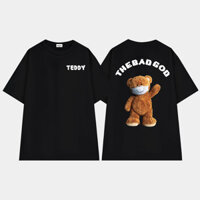 Áo thun tay lỡ Gau Teddy Mark The Bad God hottrend ,áo phông unisex cottonS-5XL