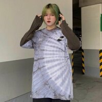 Áo Thun Tay Lỡ HADES TIEDYE Xám Trắng In Loang Màu Unisex (Ảnh Thật)