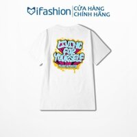 Áo thun tay lỡ iFashion 100% cotton dáng unisex form rộng in living for yourself N010 . ༴