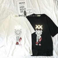 Áo Thun Tay Lỡ KAWS SINGUM Phản Quang Unisex