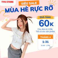 Áo thun tay lỡ kiểu dáng basic hoạ tiết thắt nơ lạ mắt Q74