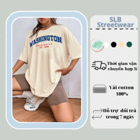 Áo Thun Tay Lỡ Nam Nữ SLB Streetwear, THiết Kế Vintage Dễ Mặc Phối Đồ Chất Liệu Cotton THoáng Mát.