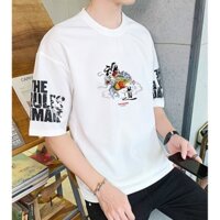 ÁO THUN TAY LỠ NAM NỮ UNISEX FORM RỘNG KIỂU DÁNG HÀN QUỐC THỜI TRANG CAO CẤP - AC201