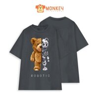 Áo thun tay lỡ nữ nam Local Brand - Áo Phông oversize form vải mền min, thoáng mát dễ thương -MONKEY TL99