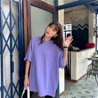 Áo Thun Tay Lỡ Unisex Basic Tee Tím Cà Cao Cấp Dành Cho Nam Nữ