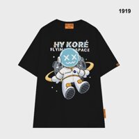 Áo thun tay lỡ unisex in hình nộm phi hành gia Flying Space ngộ nghĩnh