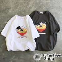 Áo Thun Tay Lỡ 💖𝑭𝑹𝑬𝑬𝑺𝑯𝑰𝑷💖 phông nữ , t-shirt Form Giấu Quần Tô mì Ramen siêu kute phô mai