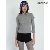 áo thun tay lửng aeie jr. DOUBLE SLEEVE TOP — áo basic kiểu thêu logo signatures