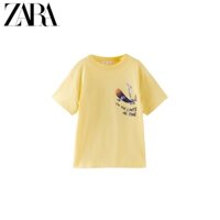 Áo Thun Tay Ngắn Cổ Tròn Chất Liệu Cotton Hiệu ZARA Thời Trang Cho Nam Nữ 5643673 300