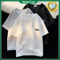 Áo Thun Tay Ngắn Cổ Tròn Dáng Rộng In Chữ Kiểu Hàn Quốc Thời Trang Cho Các Cặp Đôi áo thun unisex áo thun form rộng áo thun nam tay ngắn áo phông nữ Áo thun in chữ cái áo t shirt nam simple áo thun nam form rộng