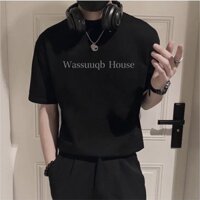 Áo Thun Tay Ngắn Cổ Tròn Thời Trang Phong Cách Hàn Năng Động Cho Nam simple fashion áo thun nam đẹp Hàn Quốc áo thun nam tay lỡ áo phông nam form rộng